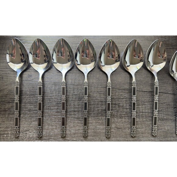Oneida Community Madrid Stainless Steel Faded Black 16pc Replacement Lot - Picture 6 of 7